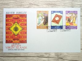 TR87 Enveloppe + Timbre Virgin Islands 77 Silver Jubilee QE2