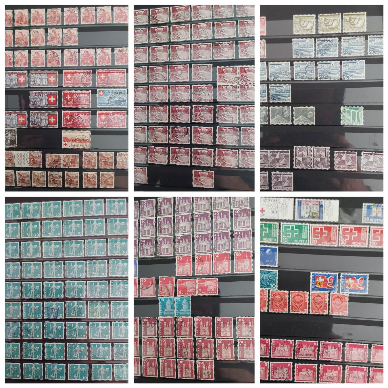 Alle Briefmarken: 2 Grosse CH Briefmarken-/Dublettenalben – Gebraucht aus Münchwilen AG von Nesar 7