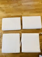 Lot de 4 coussins de siège blancs 38x38 cm