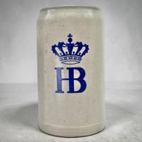 Bière à bière de collection HB München en faience allemande