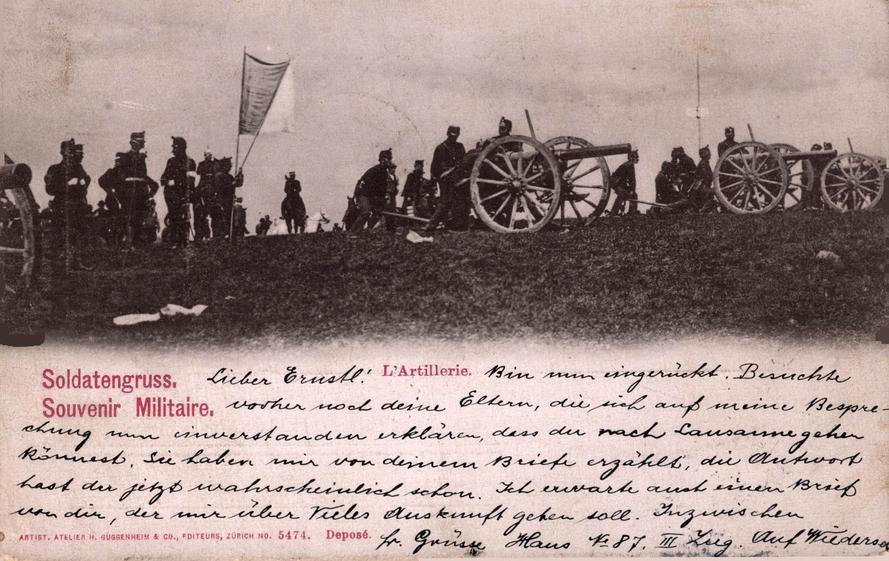 Cartoline postali: Soldatengruss. Die Artillerie – Usato da Bronschhofen venduto da Astore