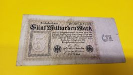 Reichsbanknote, 5 Milliarden Mark, 1923, Top Zustand!