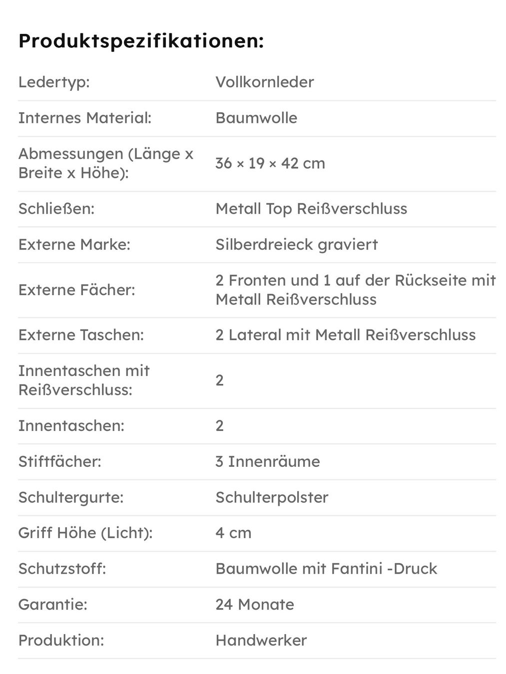 Zaini: Lederrucksack Giove – Nuovo e nell'imballaggio originale da Wittenbach venduto da bes_k8vr 8