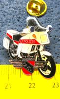POLIZEI KAPO BERN MOTORRAD PIN GLASIERT SILBRIG