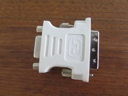 DVI zu VGA Adapter Weiss Guter Zustand