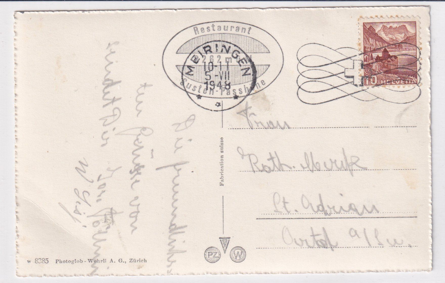 Cartes postales: Susten-Passhöhe /bn – D'occasion à Hombrechtikon par Rudolf07 1