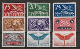 1923/24 : Flugpost Nr. F3 - F11, postfrisch ** KP 330.--