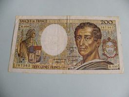 200 Francs Schein 1988 - Seltene Banknote aus Frankreich!