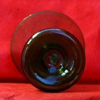 Antikes Glas, Vase, Blumenvase, Vintage, 16 cm