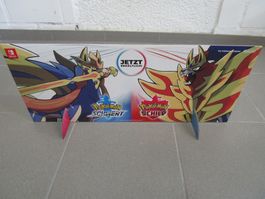 Kartondisplay Pokemon Schwert + Schild Nintendo Switch NEU