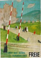 SBB mit der Bahn hinaus ins Freie 1944 - Original Plakat