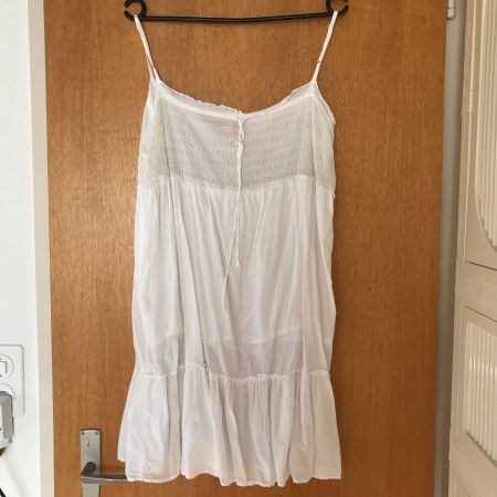 Sommerliches Baumwollkleid, weiss, Grösse L - perfekt!