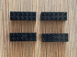 4 x Schwarze Lego Gewichtssteine für Eisenbahn
