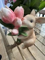 🐰🌷Gartenhase mit Tulpen – Wunderschöne Deko! 🌟