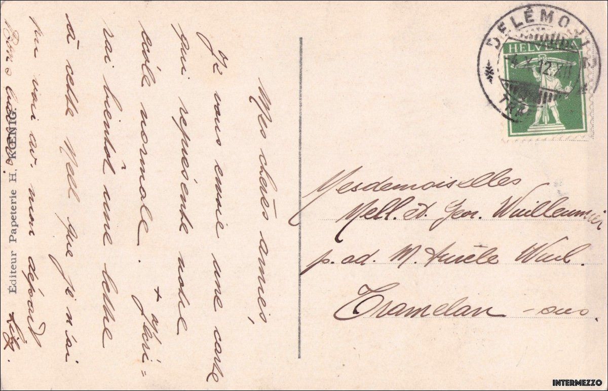 Ansichtskarten: Delémont // Vue générale 1912 – Gebraucht aus Basel von intermezzo12 1