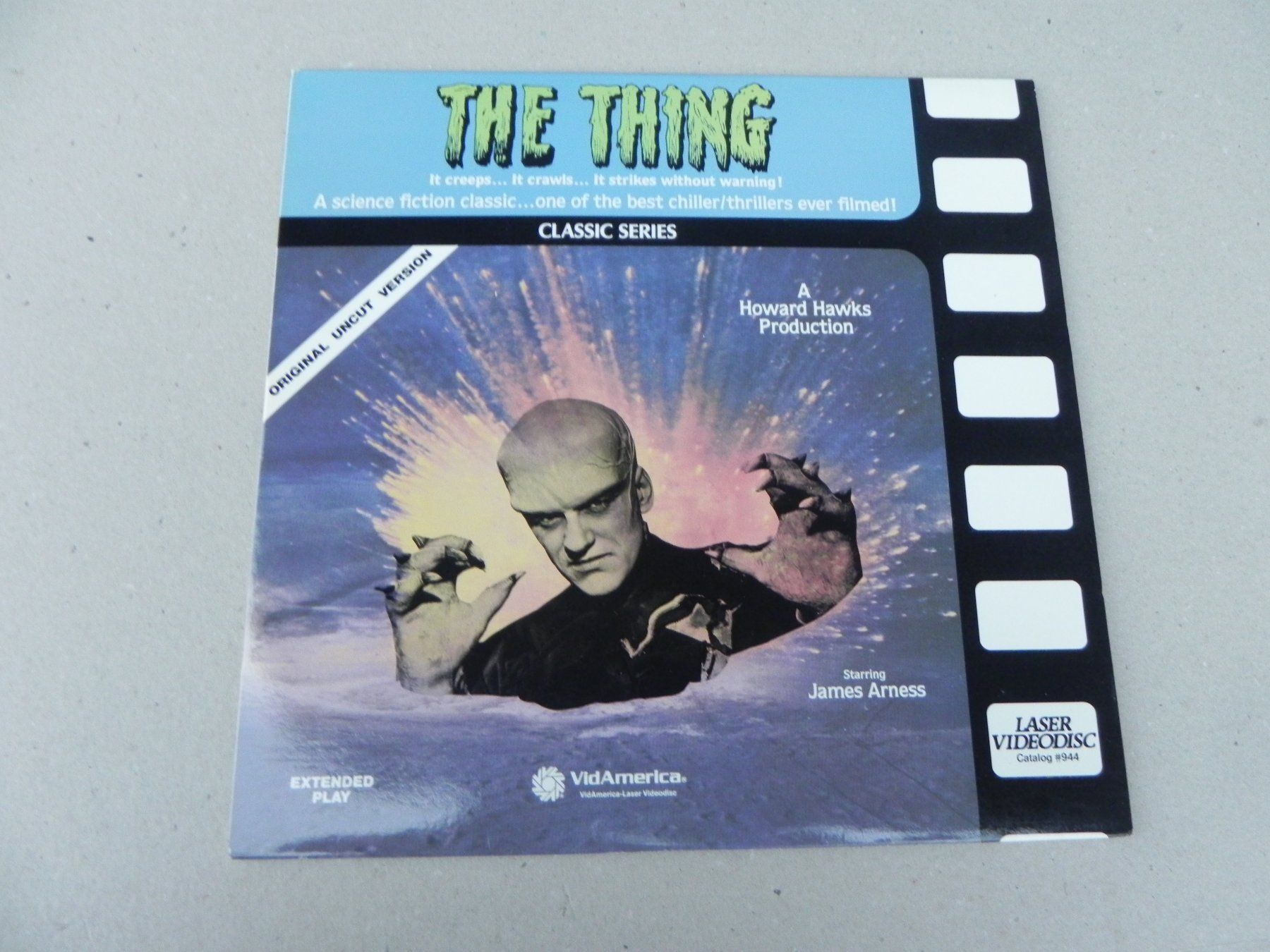 Tutti i DVDs: Laserdisc Orginal Uncut Version SF Classic Film The Thing – Usato da Siebnen venduto da krimsie
