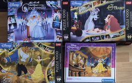 Neu Disney Puzzle 4 x 1000 Teile Princess 