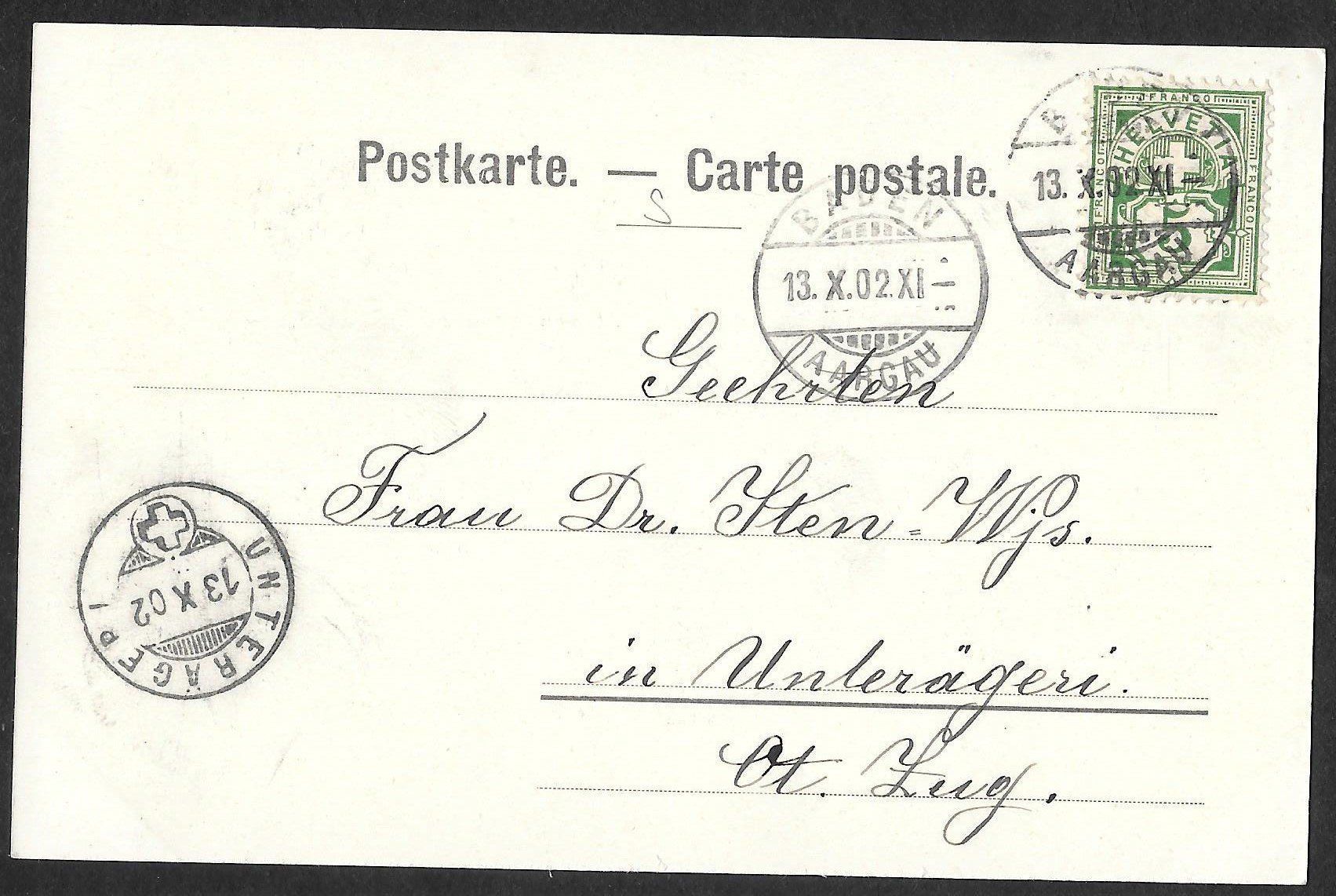 Cartes postales: Baden Hotel Schweizerhof – D'occasion à Olten par clotaldi 1