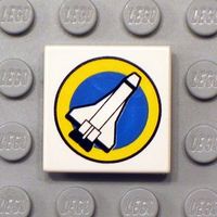 Lego Fliese mit Space Logo (3068px27)