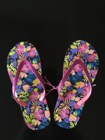 Sommerliche Flip Flops mit Blumenmuster, Grösse 36 Neu!