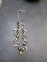 collier argent labradorites et perles