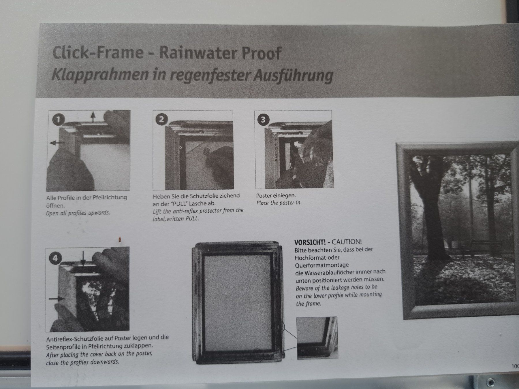Cornici: Klapprahmen Display Werberahmen wetterfest Neuware – Nuovo e nell'imballaggio originale da Belp venduto da deal-now 4