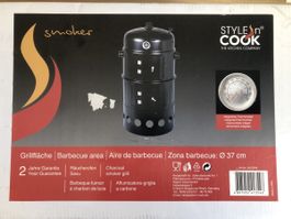 Style'n Cook Smoker Charcoal 37 cm neu