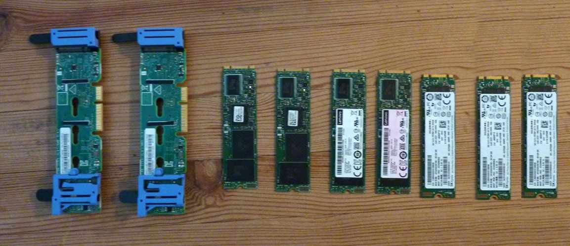 Harddisks: Lot de 7 Disques SSD + 2 Mirror Adapter – Gebraucht aus Bern von Dedonegro