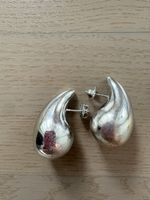 Bottega Veneta Style Silver Earrings