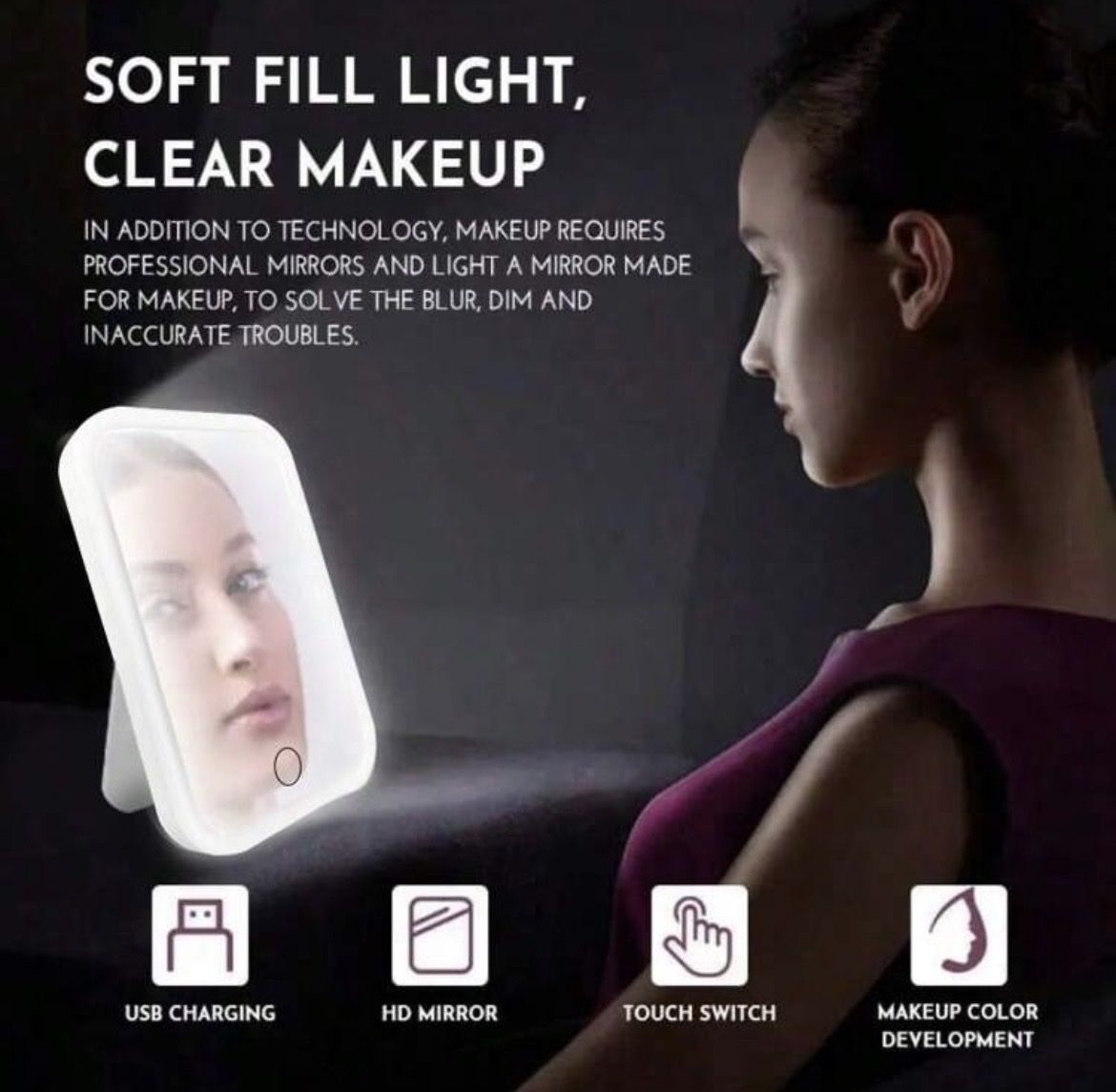 Specchi: LED Schminkspiegel mit Touchfunktion und USB – Nuovo e nell'imballaggio originale da Emmenbrücke venduto da ShopDirect 2
