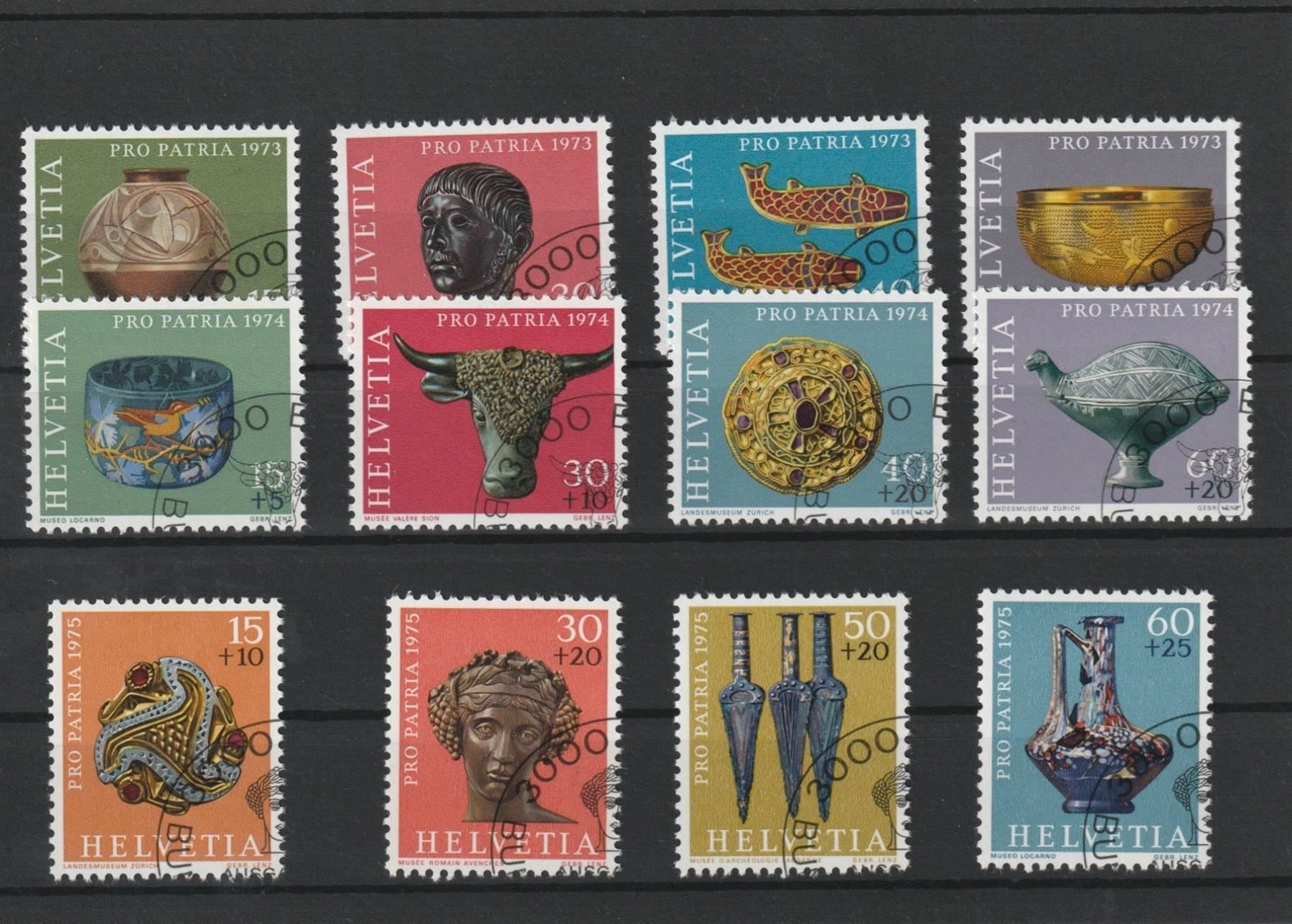 Alle Briefmarken: 1973-75 Serie Ersttag – Gebraucht aus Spiez von Crazyduck