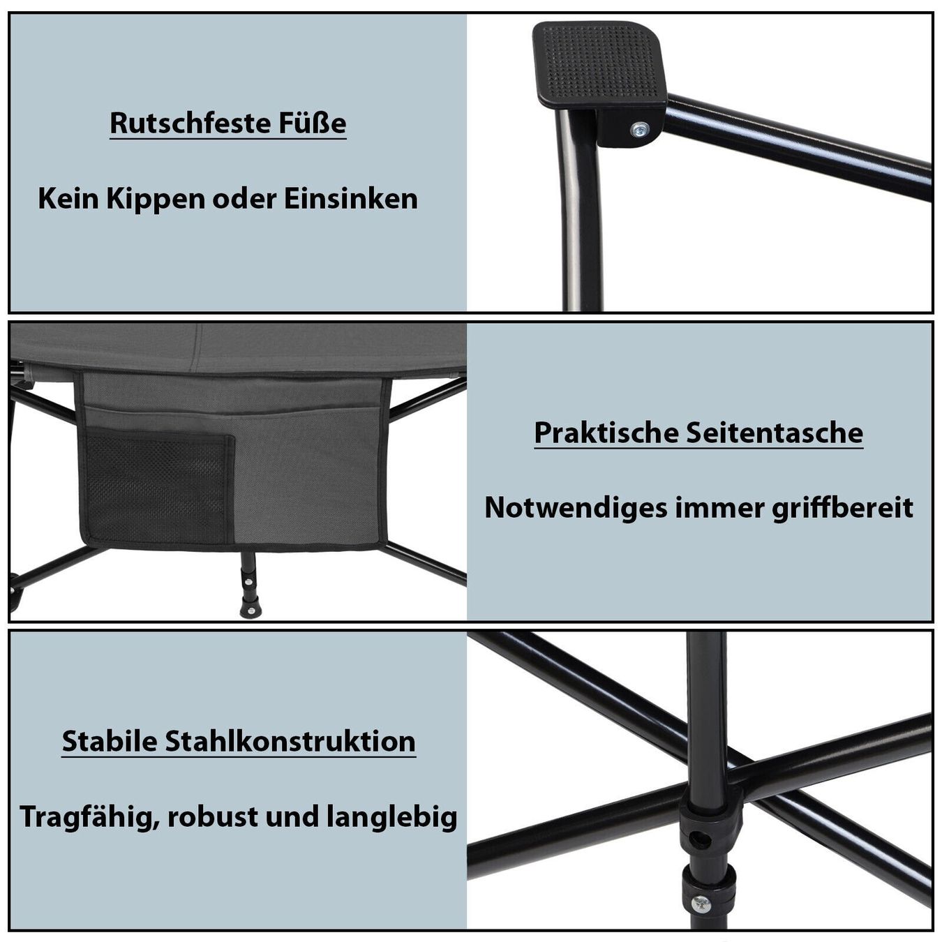 Sedie a sdraio: Feldbett Campingbett mit Matraze - klappbar - Blau – Nuovo e nell'imballaggio originale da Wallenwil venduto da toesstal-vertrieb 5