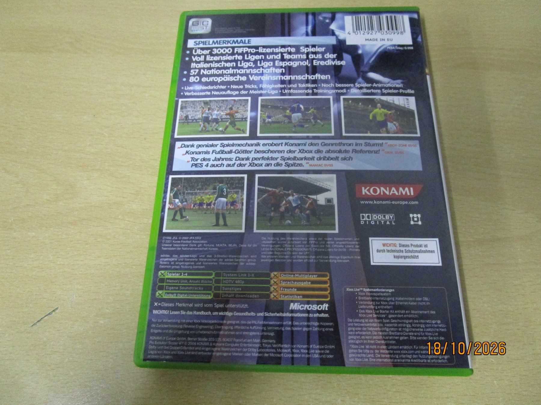 Microsoft Giochi: Pro Evolution Soccer 4 Microsoft Xbox XBOX – Usato da Goldau venduto da agestuffer 1
