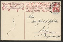 1909 10 Rp. Ganzsachenkarte  Postverein v Baden