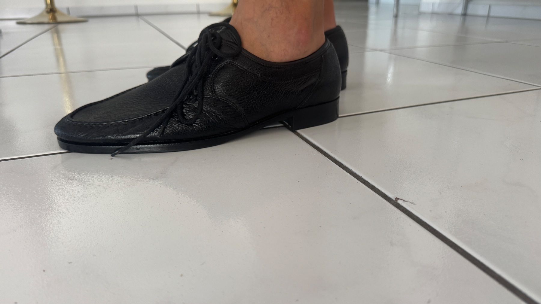 Herrenschuhe: Schuhe schwarz Leder Herren Grösse 48-49 – Gebraucht aus Altendorf von Ro 9
