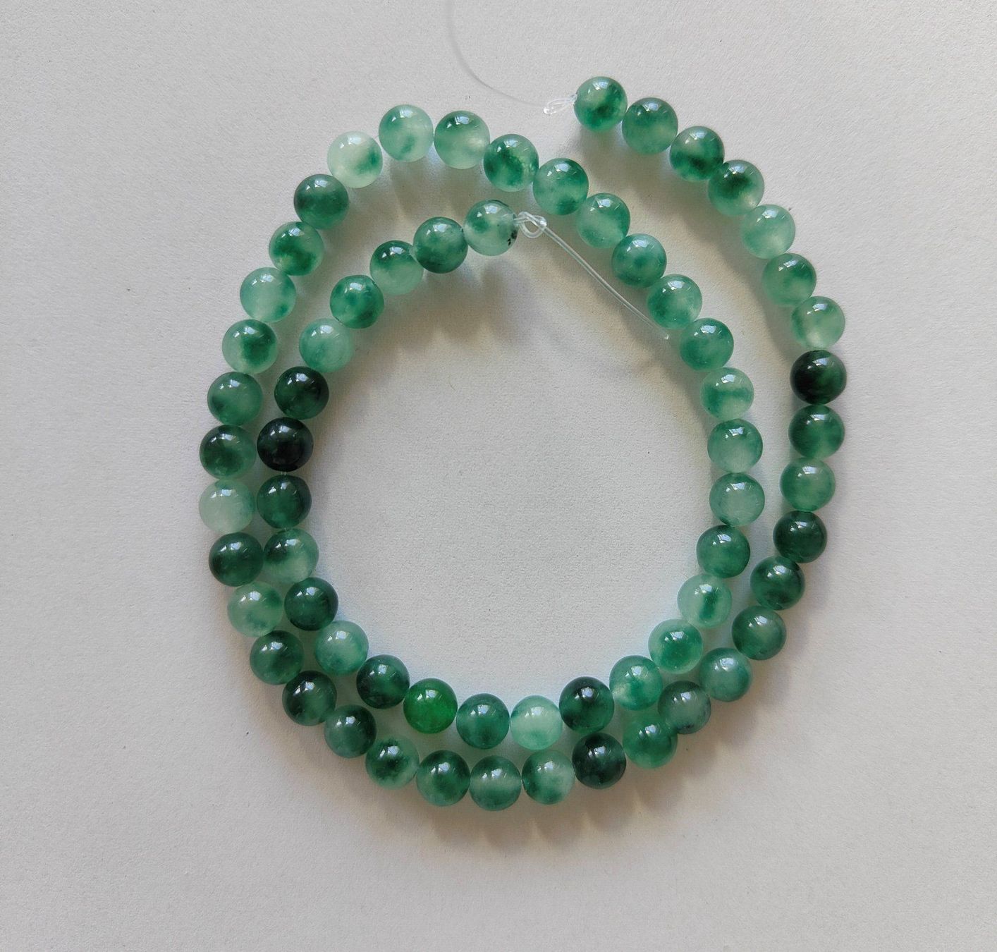 Pietre preziose: Myanmarjade, Beads 6mm, Strang – Nuovo e nell'imballaggio originale da Rümlang venduto da 21f 2