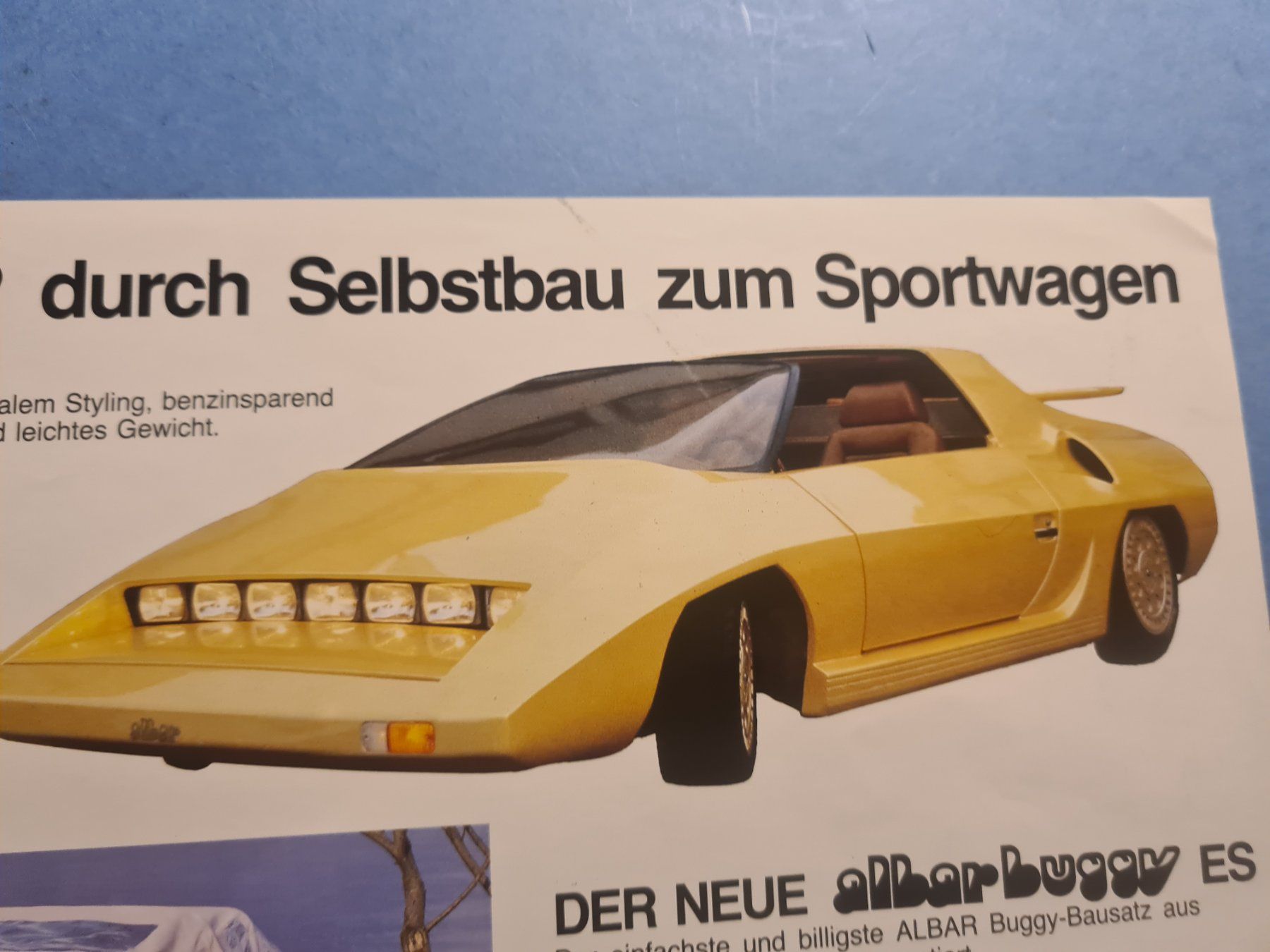 VW Documenti: ALBAR BUGGY VW KAFER PROSPECTUS VINTAGE – Usato da Bellevue venduto da BURGOLMANIA 1