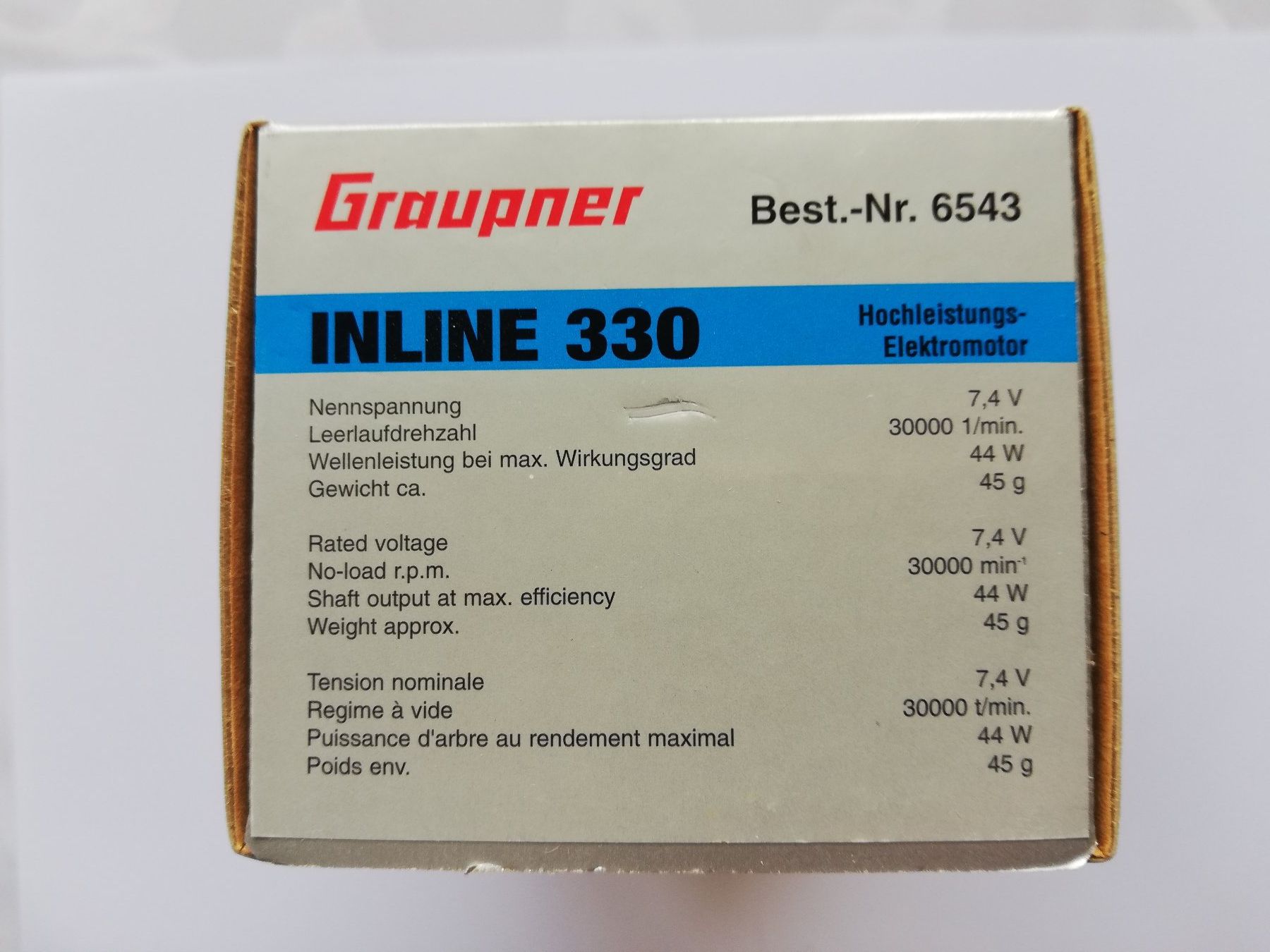 Graupner Modellismo RC: Graupner INLINE 330 Brushless Hochleistungs-Elektromotor – Nuovo e nell'imballaggio originale da Flüh venduto da AMS-Modellbau 1