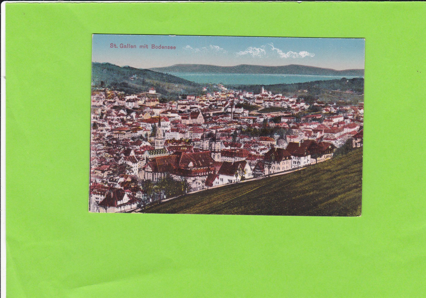 Cartoline postali: St. Gallen mit Bodensee--Edition Guggenheim – Usato da St. Peterzell venduto da neckertal