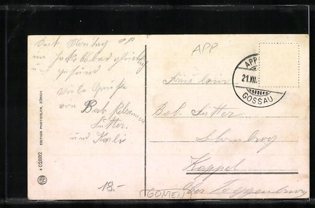 Cartoline postali: AK Gonten, Kurhaus Jakobsbad – Usato da Berlin venduto da bartko-reher 1