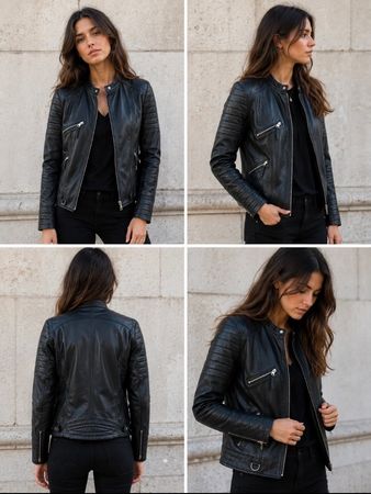 Veste cuir véritable - taille M