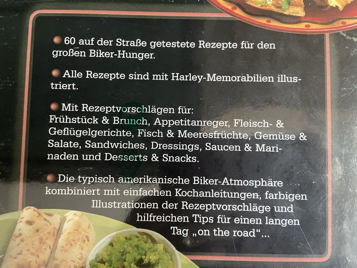 Libri: Biker Kochbuch – Nuovo e nell'imballaggio originale da Dachsen venduto da Jimmy0 1
