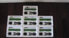 7 Mal Märklin H0 Taschenwagen Hangartner aus Set 47453