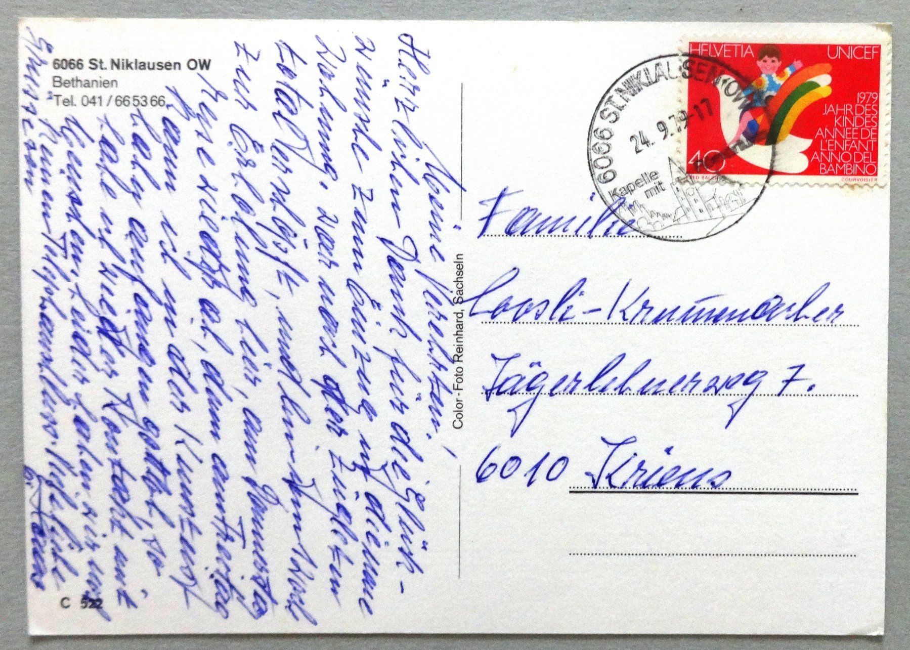 Cartes postales: St. Niklausen OW, Bethanien – D'occasion à Fétigny par Billy2miny 1