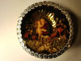 Spanschachtel mit Jesus in Krippe (Gitta Schuoler 1933-2014)