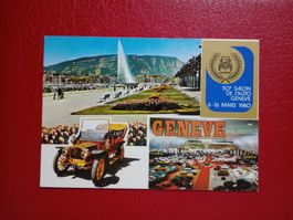 Geneve 50 Auto Salon 1980 mit Abziehbild und Sonderstempel