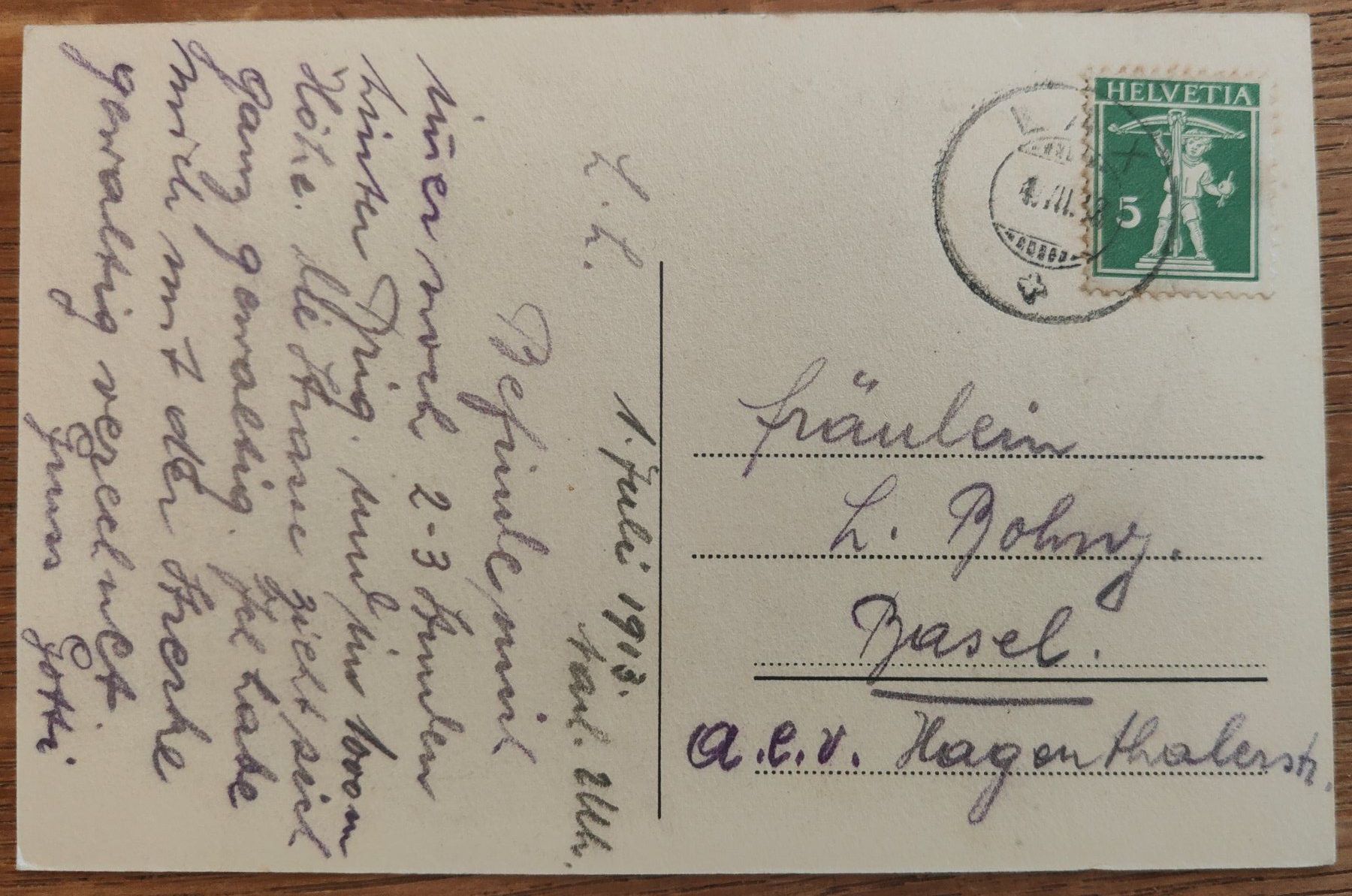 Ansichtskarten: Gruss aus Lax Wallis um 1910 – Gebraucht aus St. Erhard von Chaeferli6 1