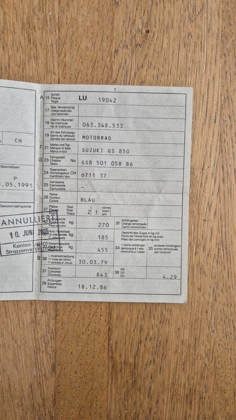 Suzuki Touring: Suzuki GS 850 – Usato da Kleinlützel venduto da pet_zt68 9