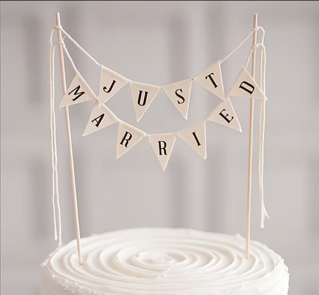 Tutte le decorazioni: Just Married Torten Hochzeitsdeko – Nuovo e nell'imballaggio originale da Winterthur venduto da sarapsr 1