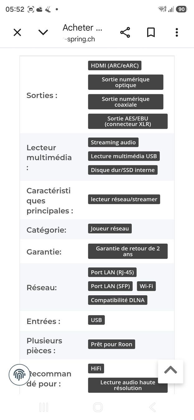 Eversolo Sistemi audio & multimediali: Eversolo T8 (vente car évolution) peu utilisé ! – Nuovo (secondo la descrizione) da Cortébert venduto da bjh610 2